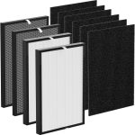 2 Sets Air220 Air320 Replacement Filters Compatible with Bissell Air320 Air220 2768A 2609A Air Purifier, Include Pre Filter, True HEPA Filter and Activated Carbon Filter, Compare Part # 2677,2678,2804