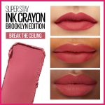 ⁦Maybelline New York SuperStay Ink Crayon Long Lasting Matte Lipstick With Built-in Sharpener, 145 Break The Ceiling, 0.04 Oz,1 Count (Pack of 1)⁩ - الصورة ⁦3⁩
