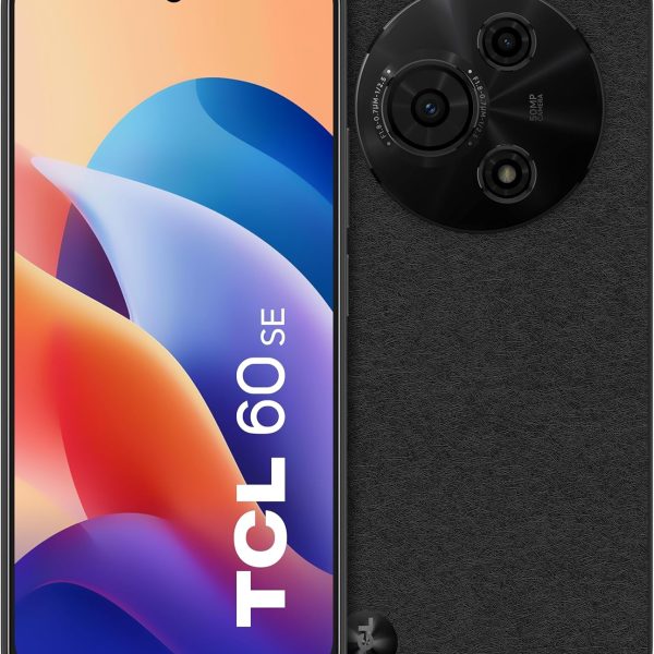 TCL 60SE Dual SIM 512GB ROM + 8GB RAM (GSM Only | No CDMA) Factory Unlocked 4G/LTE Smartphone (Obsidian Black) - International Version