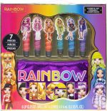 Townley Girl Rainbow High 6 Pack Lip Gloss Set with Bag Makeup