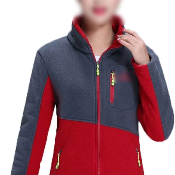 HOT BODY Flannel Jacket Autumn Women Sweatshirt Winter Jacket Fleece Coat Zipper Long Sleeve Outerwear Sweatshirts Women Hoodies (Color : B, Size : XXXL)
