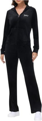 Juicy Couture Women's Bling Velour Hoodie