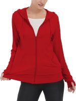 LETAOTAO Womens' Lightweight Zip Up Hoodies Stretch Thin Summer Jackets For Women