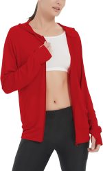 ⁦LETAOTAO Womens' Lightweight Zip Up Hoodies Stretch Thin Summer Jackets For Women⁩ - الصورة ⁦2⁩