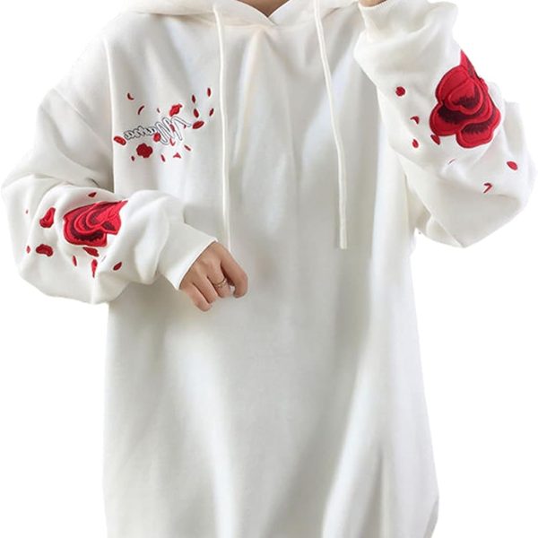MAISHUSHU Plus Size Women's Spring Chinese Tradition Style Hoodies Sweatshirt Dress Hanfu Long Sleeve Embroidery Cheongsam (Colour2,Small)