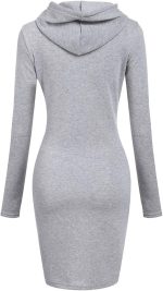 MANFI Athletic Dress for Women Fall Winter Women's Hoodie Long Sweatshirt Casual Coat