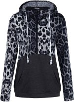 ⁦N&R Women's Half Zip Color Block Sweatshirt Hoodies Drawstring Pullover Tops with Pockets MANIHOM⁩ - الصورة ⁦2⁩