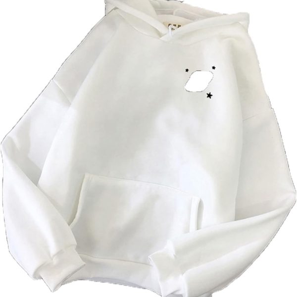 SKYWOK Women's Hoodies Sweatshirt velvet Women hoodies Planet printed Pullover simple Pink Harajuku Punk Loose hoodie Long sleeve warm Streetwear (Size : XL)