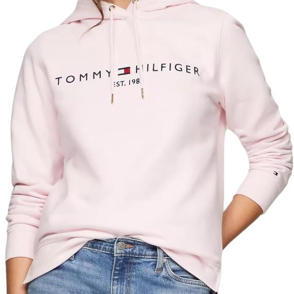 Tommy Hilfiger womens Tommy Hilfiger Women's Logo Hoodie Hooded Sweatshirt