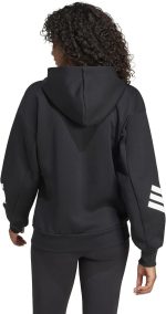 ⁦adidas Women's Future Icons Three Stripes Full Zip Hoodie Hooded Sweatshirt⁩ - الصورة ⁦2⁩