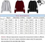 ⁦KASTWAVE Friends Hoodies for Women, Long Sleeve Drawstring Fleece Letters Print Hooded Pullovers Autumn Fashion Warm Sweatshirts Casual Loose Blouses Gift for Friends⁩ - الصورة ⁦3⁩