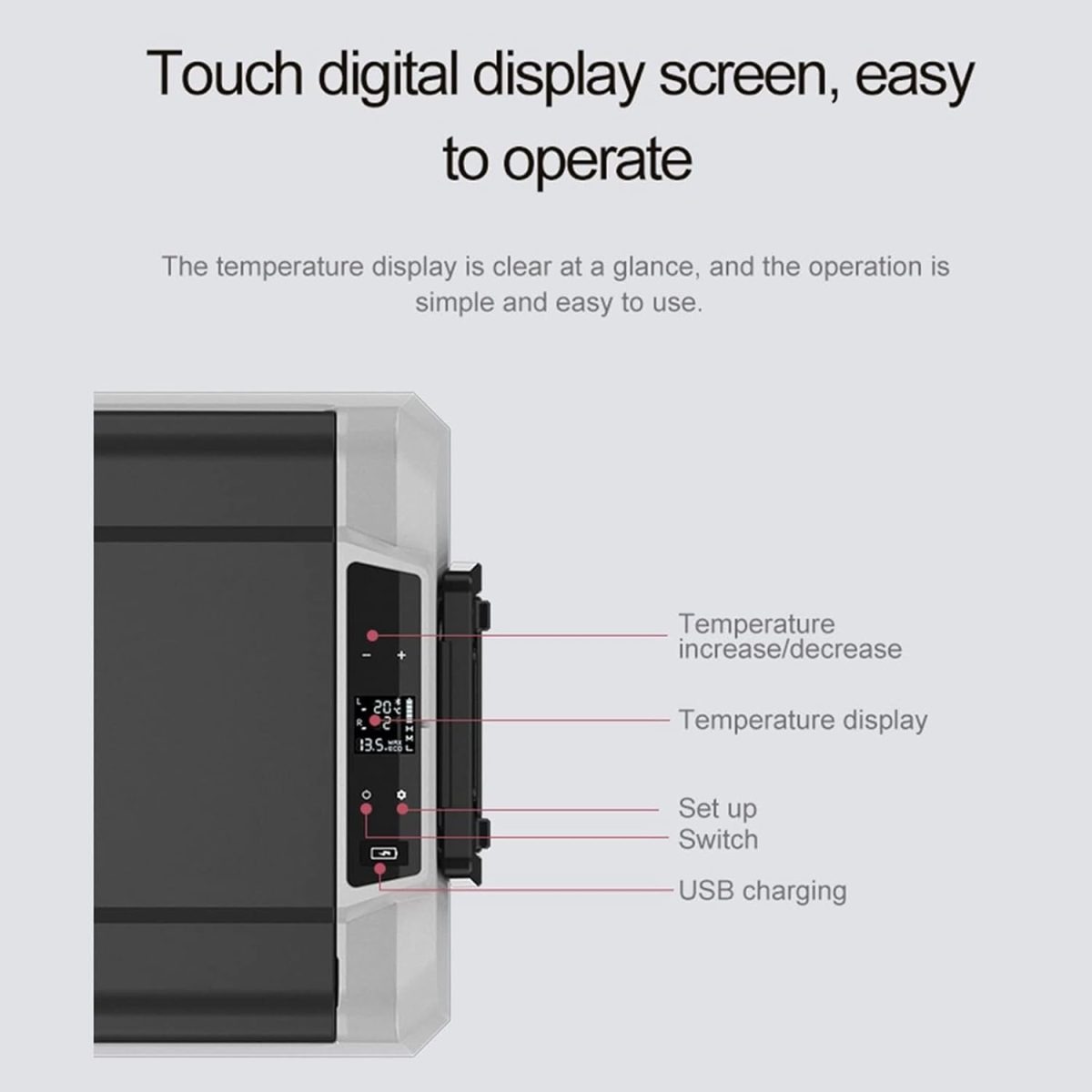 ⁦Avcbno Compact refrigerator ثلاجة سيارة ثلاجة سيارة ثلاجة ضاغط السيارات لشاحنة RV استخدام المنزل استخدام النزهة التخييم مبرد محمول⁩ - الصورة ⁦3⁩