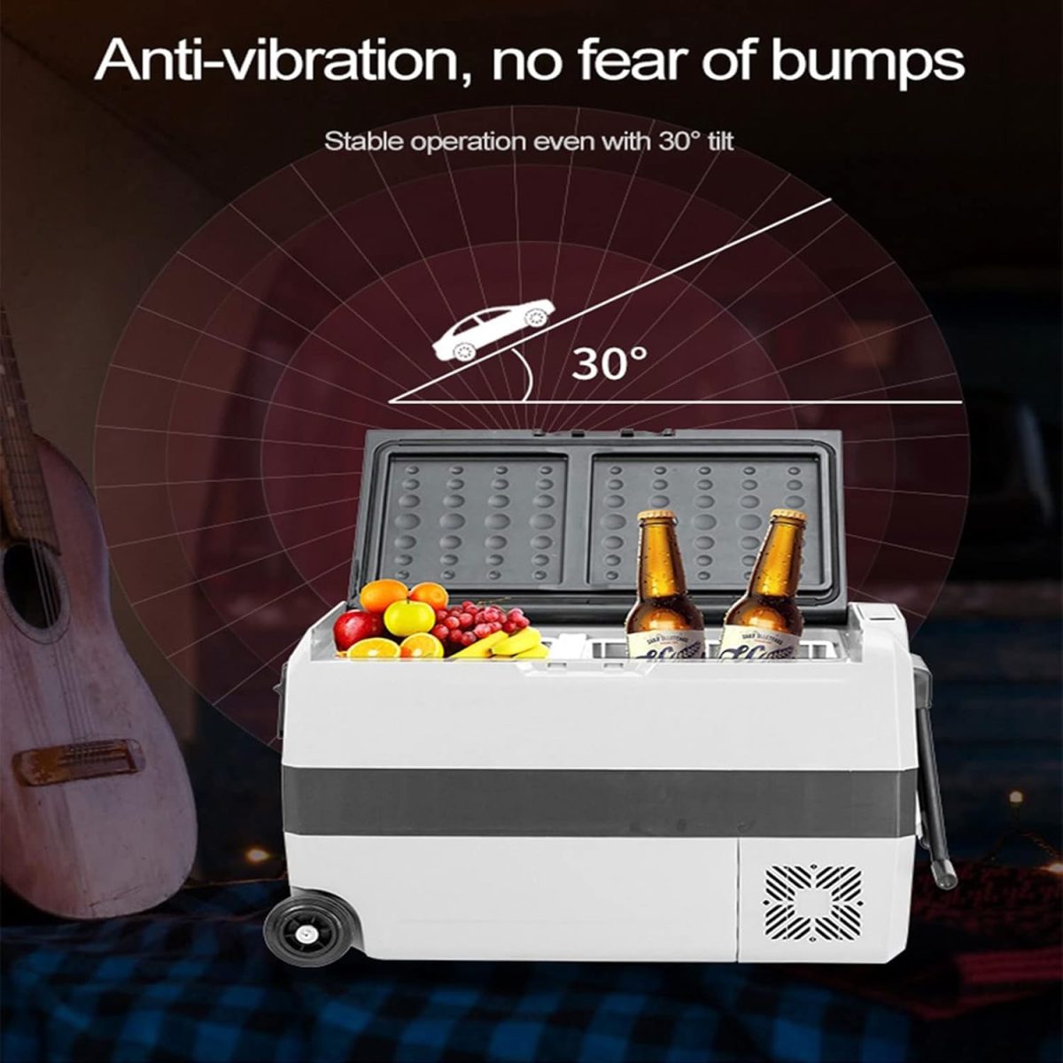 ⁦Avcbno Compact refrigerator ثلاجة سيارة ثلاجة سيارة ثلاجة ضاغط السيارات لشاحنة RV استخدام المنزل استخدام النزهة التخييم مبرد محمول⁩ - الصورة ⁦4⁩