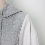 ⁦SKYWOK Women's Hoodies Patchwork Hit Color Women's Sweatshirt Hooded Long Sleeve Plus Size Asymmetric Sweatshirts Female Clothes Fashion (Size : L(Asian Size))⁩ - الصورة ⁦3⁩