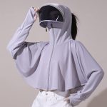 ⁦Women s UPF 50+ Sun Protection Hoodie Jacket Lightweight Long Sleeve Sun Shirt for Women with Pocket Hiking Outdoor, Ice Silk Quick Drying Sweatshirt⁩ - الصورة ⁦4⁩