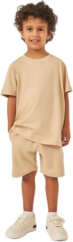 Styli Boys Solid Round Neck T-Shirt And Shorts Set