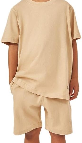 Styli Boys Solid Round Neck T-Shirt And Shorts Set