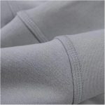 ⁦Double Hooded Athletic Hoodies Fake 2 Hat Pieces Letter Embroidery Sweatshirt Grey with Pockets Casual Oversize Jumpers Coat⁩ - الصورة ⁦4⁩