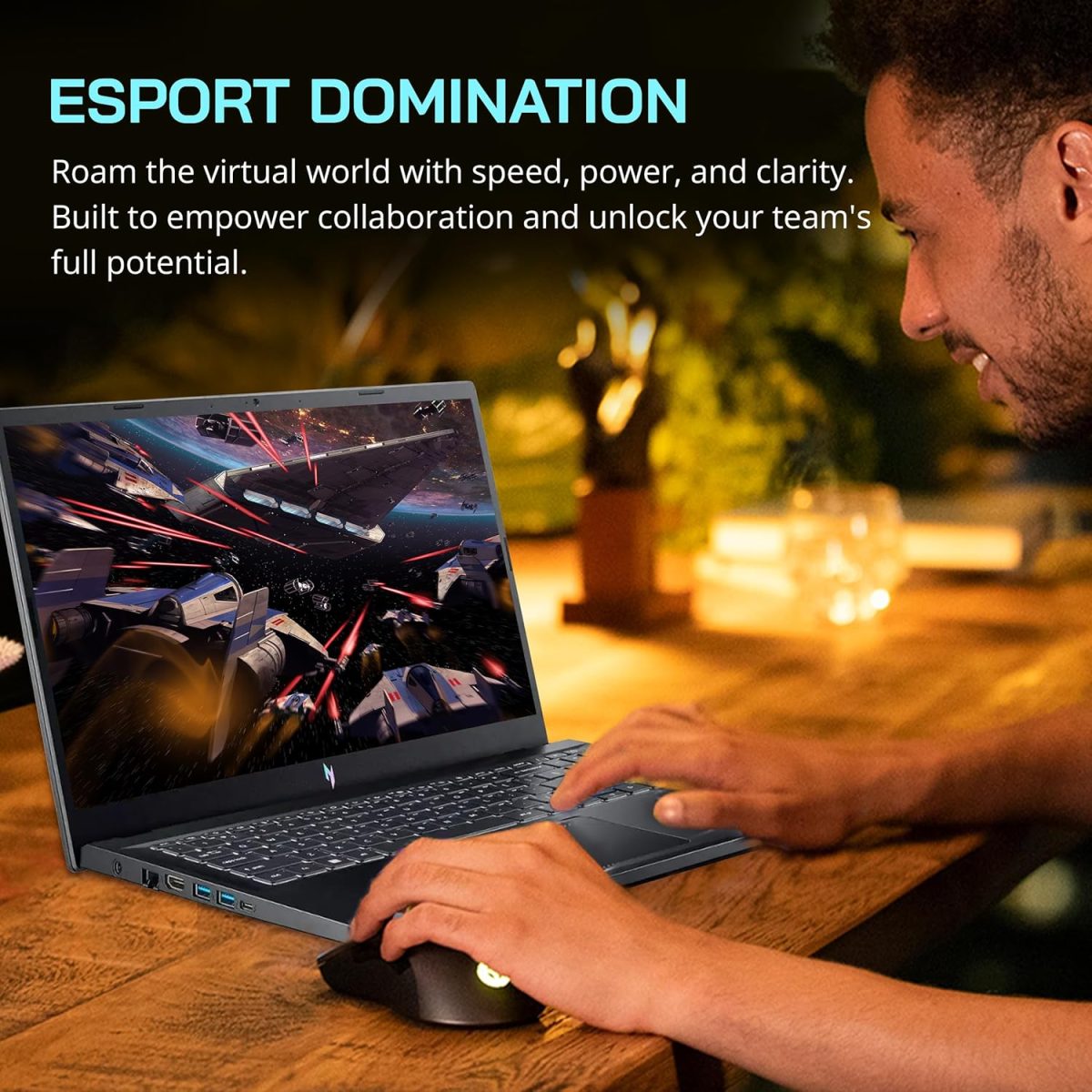 ⁦acer Nitro 15.6" FHD IPS 144Hz Gaming Laptop, Intel i7-13620H, 16GB DDR5, 512GB SSD, NVIDIA GeForce RTX 4060, Keyboard Backlight, Wi-Fi 6, HD Webcam, Windows 11 Home, Black, 256GB Docking Station Set⁩ - الصورة ⁦9⁩