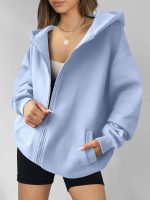 ⁦ANRABESS Womens Zip Up Hoodies Oversized Sweatshirt Long Sleeve Fleece Jackets Coat Workout Y2K Outfits 2024 Fall Trendy⁩ - الصورة ⁦3⁩
