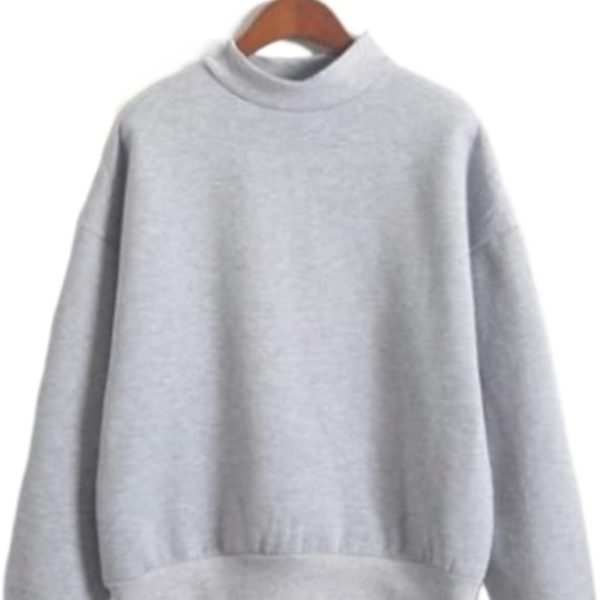 TOUBE Sweatshirt Women Woman Sweatshirts Knitted Pullovers Thick Spring Autumn Candy Color Loose Hoodies Solid Womens Clothing (Color : 2, Size : L)