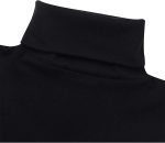 ⁦ZUYPSK Women's Cotton High Half Top Neck Dickey False Fake Turtleneck Neck Wear Outer or in Sweater Hoodie (Black-High Neck)⁩ - الصورة ⁦6⁩