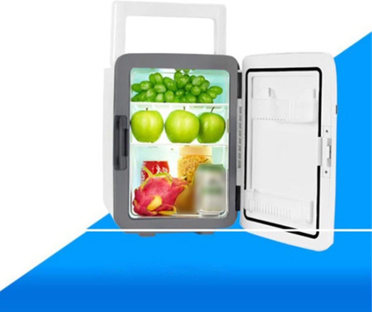 ⁦DDCVFREE Mini fridge Mini Portable Car Fridge 10L Travel Refrigerator Cooler Travel Warmer for Auto Home Office Outdoor Picnic Travel Car Accessories(Blue)⁩ - الصورة ⁦4⁩