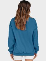 ⁦ANRABESS Womens Oversized Sweatshirts Turtleneck Pullover Long Sleeve Hoodies Tops 2024 Fall Fashion Outfits Clothes Blue-S⁩ - الصورة ⁦4⁩
