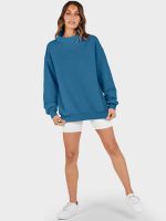 ⁦ANRABESS Womens Oversized Sweatshirts Turtleneck Pullover Long Sleeve Hoodies Tops 2024 Fall Fashion Outfits Clothes Blue-S⁩ - الصورة ⁦8⁩