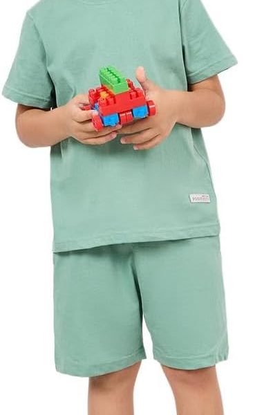 Styli Boys 2111041913 Solid Round Neck T-Shirt & Shorts Set