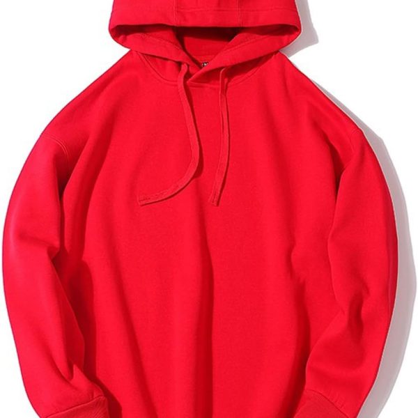 SKYWOK Women's Hoodies Fitness Sports Woman Sports Top Long Sleeve Top Casual Solid Loose Sweatshirt Plus Fleece Sportswear Gym Clothing (Color : Red, Size : Large)