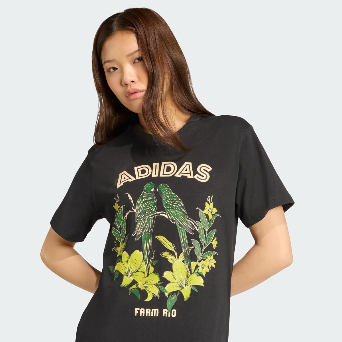 ⁦adidas Female Adidas X Farm Graphic T-Shirt 2 Graphic T-Shirt⁩ - الصورة ⁦2⁩