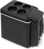 ⁦Avcbno Compact refrigerator 6L Car Refrigerators Ultra Quiet Low Noise Car Mini Fridge Freezer Cooling and Heating Box 2 In 1 Multi-function Travel(A)⁩ - الصورة ⁦2⁩