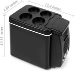 ⁦Avcbno Compact refrigerator 6L Car Refrigerators Ultra Quiet Low Noise Car Mini Fridge Freezer Cooling and Heating Box 2 In 1 Multi-function Travel(A)⁩ - الصورة ⁦4⁩