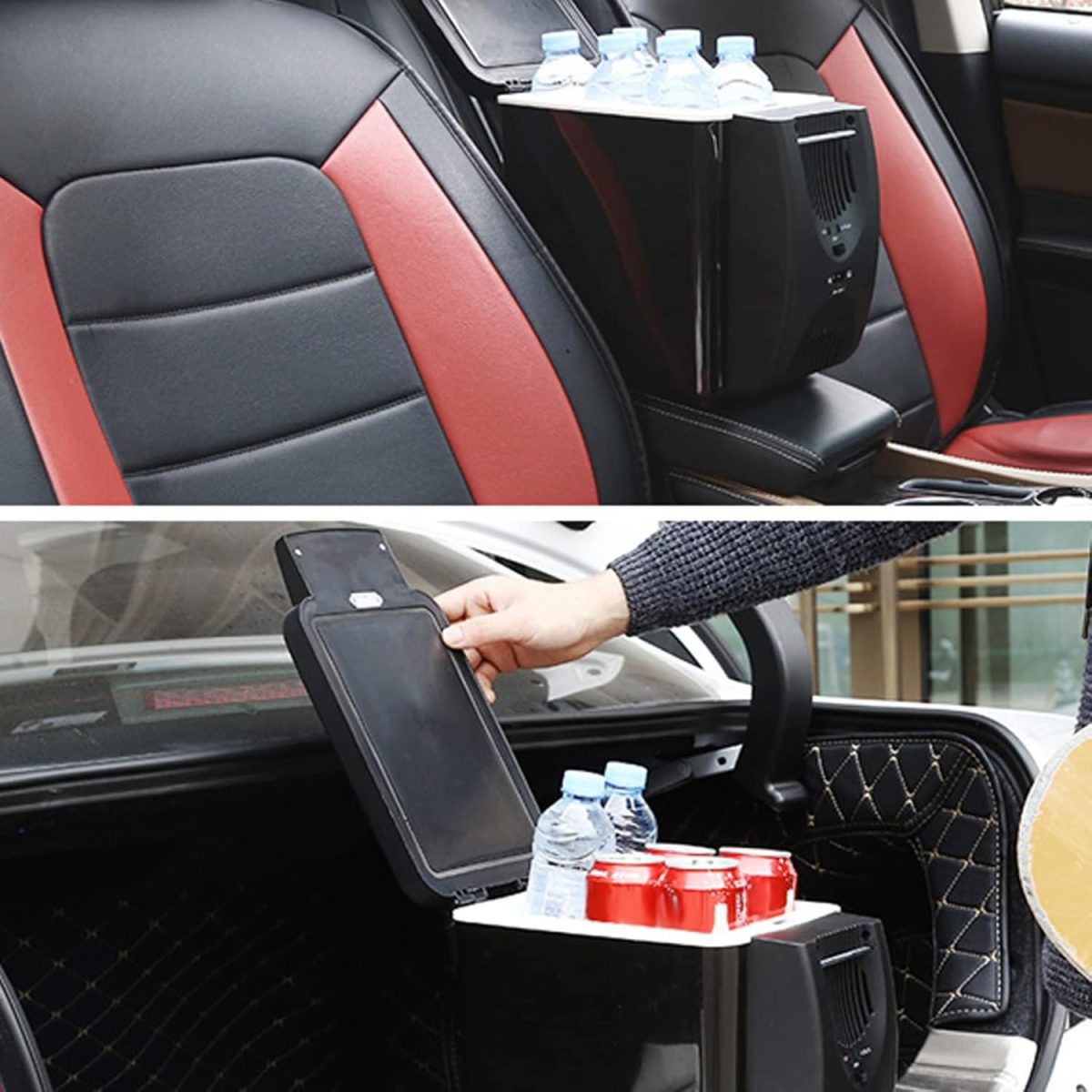 ⁦Avcbno Compact refrigerator 6L Car Refrigerators Ultra Quiet Low Noise Car Mini Fridge Freezer Cooling and Heating Box 2 In 1 Multi-function Travel(A)⁩ - الصورة ⁦5⁩