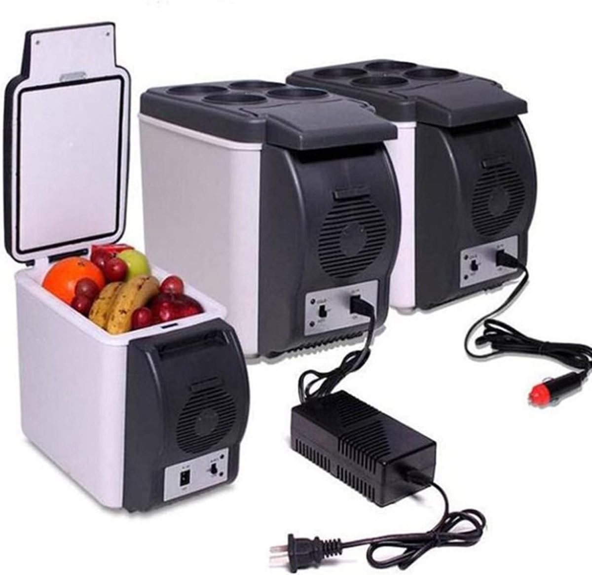 ⁦Avcbno Compact refrigerator 6L Car Refrigerators Ultra Quiet Low Noise Car Mini Fridge Freezer Cooling and Heating Box 2 In 1 Multi-function Travel(A)⁩ - الصورة ⁦6⁩