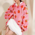 ⁦Narecte Blanket Hoodie Women & Men,Premium Sherpa Fleece Oversized Pocket Hoodie Blanket, Wearable Blanket Hoodie⁩ - الصورة ⁦6⁩