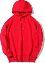 SKYWOK Women's Hoodies Fitness Sports Woman Sports Top Long Sleeve Top Casual Solid Loose Sweatshirt Plus Fleece Sportswear Gym Clothing (Color : Red, Size : X-Large)