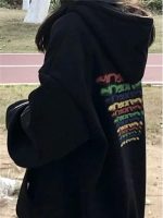 ⁦BOLKA Fall Cardigan For Women Hoodie Women's Street Wear School Students Hooded Sweatshirt Pullover (Color : Black, Size : S)⁩ - الصورة ⁦3⁩