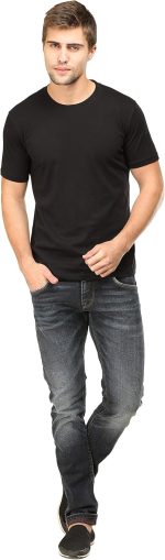 ⁦RSO Outfits Men's Plain Half Sleeve T-Shirt⁩ - الصورة ⁦2⁩