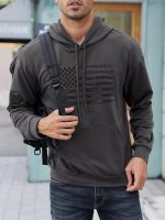 ⁦NINGLX Mens Hoodies Long Sleeve Drawstring Hooded Pullover Sweatshirts⁩ - الصورة ⁦3⁩
