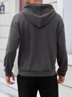 ⁦NINGLX Mens Hoodies Long Sleeve Drawstring Hooded Pullover Sweatshirts⁩ - الصورة ⁦5⁩