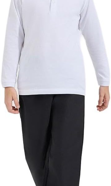 Styli Boys Solid Polo T-Shirt With Full Sleeves