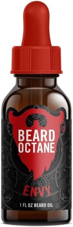 Beard Octane: Envy - Natural Beard Oil w/Argan Oil - 1 Oz - Promotes Healthy Softer Beards - Made in USA - Premium Handcrafted Beard Care