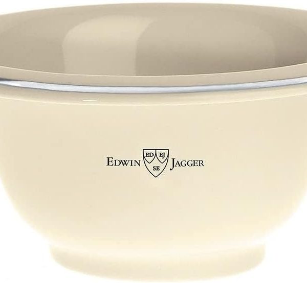 Edwin Jagger Ivory/Silver Porcelain Shaving Bowl