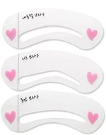 SYOSI Eyebrow Card, Thrush Tool, Eyebrow Trimming Card, Thrush Card, Grooming Brow Stencil Kit, Painted Model Shaping Reusable Eyebrow Stencil Template, 50set (3pcs/set)