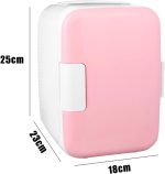 ⁦Avcbno Compact refrigerator Cold Car Fridge Cooler Freezer Portable Pink Portable Mini Home Refrigerator⁩ - الصورة ⁦3⁩