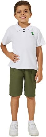 ⁦STYLI Boys Dinosaur Print Polo T-Shirt⁩ - الصورة ⁦2⁩