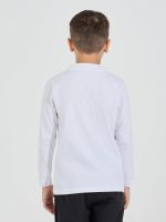 ⁦Styli Boys Solid Polo T-Shirt With Full Sleeves⁩ - الصورة ⁦5⁩