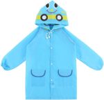 SYOSI Children's raincoats, Cartoon Kids Rain Jacket, Boys Girls Hooded Rain Poncho Outdoors Kids Transparent Raincoat Student Rain Suit Waterproof Durable Windbreaker - One Size - Blue Car